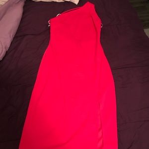 Fuschia One Shoulder Dress